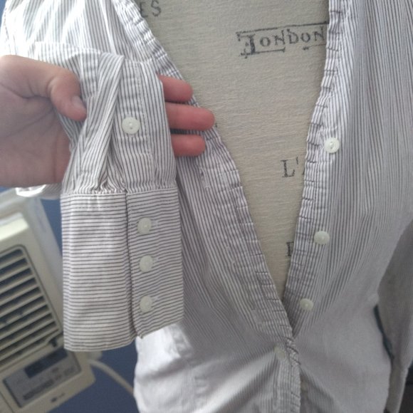 St. Johns Bay Button down long sleeve top - Picture 4 of 7